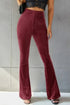 'Ruth' Ribbed High Waist Flare Pants - Celes Fashion